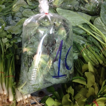 asian cabbage – many vegetables are sold in packages like this.
